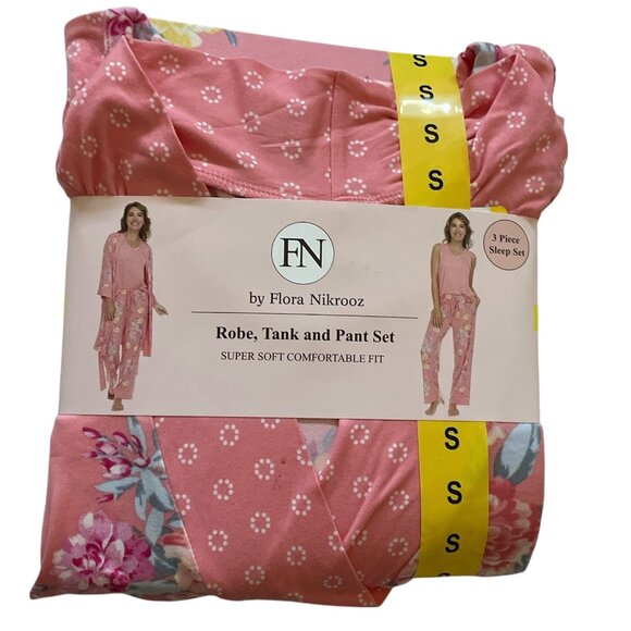 Women's 3 Piece Sleep Set, Flora Nikrooz, Pink, NWT - Picture 1 of 5